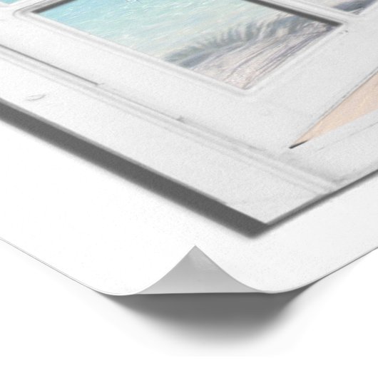 Palmstructuurraster Uitzicht Poster (Hoek)