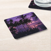 Palmstructuurreflectie Kartonnen Onderzetters (Schuin)