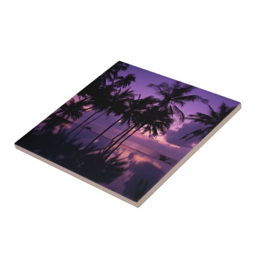 Palmstructuurreflectie Tegeltje (Zijkant)