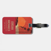 Palmstructuurrij Bagagelabel (Achterkant horizontaal)