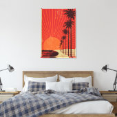 Palmstructuurrij Canvas Afdruk (Insitu (Slaapkamer))