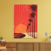 Palmstructuurrij Canvas Afdruk (Insitu (Woonkamer))