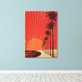 Palmstructuurrij Canvas Afdruk (Insitu (Houten vloer))