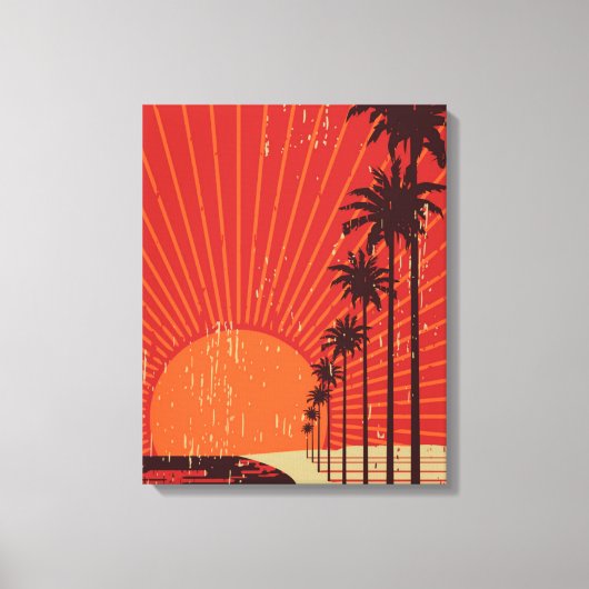 Palmstructuurrij Canvas Afdruk (Voorkant)