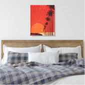 Palmstructuurrij Canvas Afdruk (Insitu (Slaapkamer))