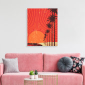 Palmstructuurrij Canvas Afdruk (Insitu (Woonkamer))