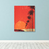 Palmstructuurrij Canvas Afdruk (Insitu (Houten vloer))