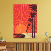 Palmstructuurrij Canvas Afdruk (Insitu (Woonkamer))