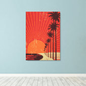 Palmstructuurrij Canvas Afdruk (Insitu (Houten vloer))