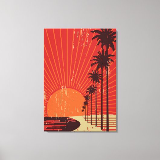 Palmstructuurrij Canvas Afdruk (Voorkant)