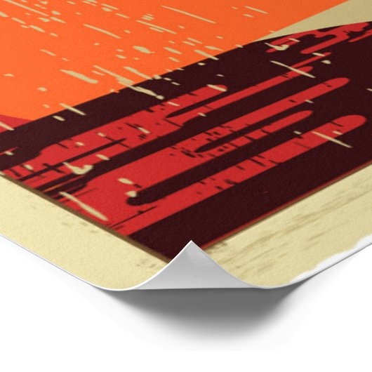 Palmstructuurrij Poster (Hoek)