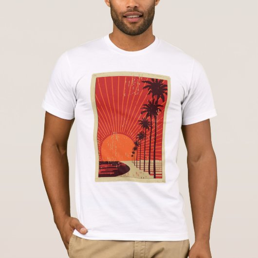 Palmstructuurrij T-shirt (Voorkant)