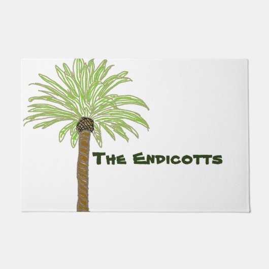 Palmstructuurtekening Deurmat (Voorkant)