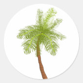 Palmstructuurticker Ronde Sticker (Voorkant)