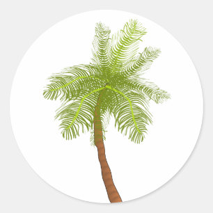 Palmstructuurticker Ronde Sticker