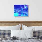 Palmstructuurvervagen Canvas Afdruk (Insitu (Slaapkamer))