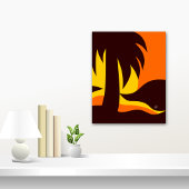 Palmtree in Sunset Silhouette Poster