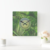 PalmTrees Oerwoud Clock 🌴 Vierkante Klok (Huis)