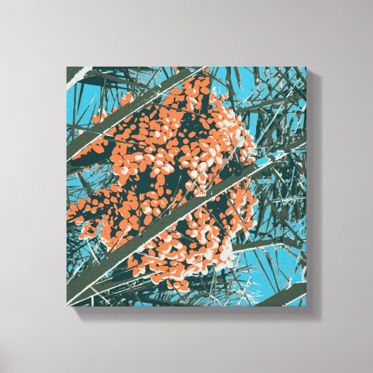 Palmveren 6 Kleurenpalmbessen 6A Canvas Afdruk (Voorkant)