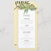 Palmveren Menu (Voorkant / Achterkant)