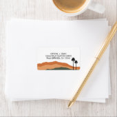 Palmveren Moderne Adresetiketten (tan/olijfgaard) Etiket (Insitu)