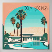  palmveren Waterverf palmbomen Poster (Voorkant)