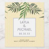 Palmveren Wijn Etiket (Enkel label)