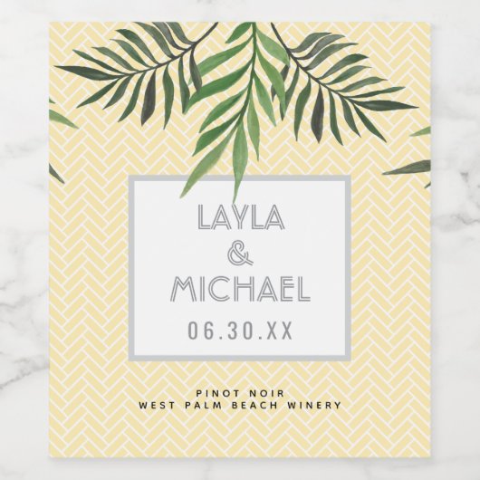 Palmveren Wijn Etiket (Enkel label)