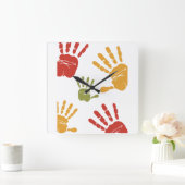 palmverf vierkante klok (Huis)