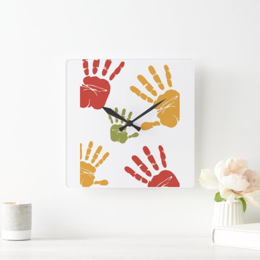 palmverf vierkante klok (Huis)