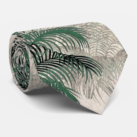 Palmvloeren verlaten Stropdas van de tropische eil (Opgerold)