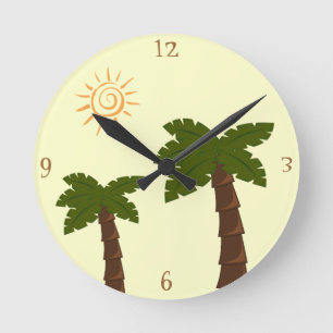 Palmwandklok Ronde Klok