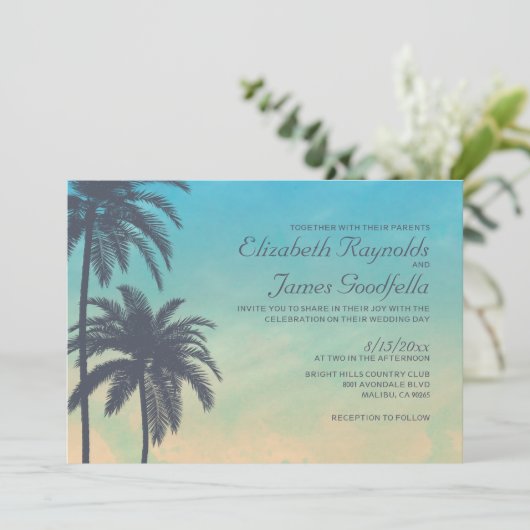 -palmweduwen kaart (Staand voorkant)