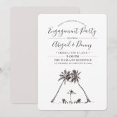 palmwind | Beach Engagement Party Kaart (Voorkant / Achterkant)
