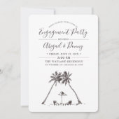 palmwind | Beach Engagement Party Kaart (Voorkant)