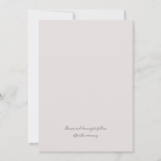 palmwind | Huwelijksviering Kaart (Achterkant)