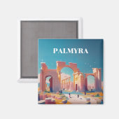 PALMYRA SYRIA RUINS مدينة تدمر تاريخ سوريا MAGNEET (Voorkant / Achterkant)