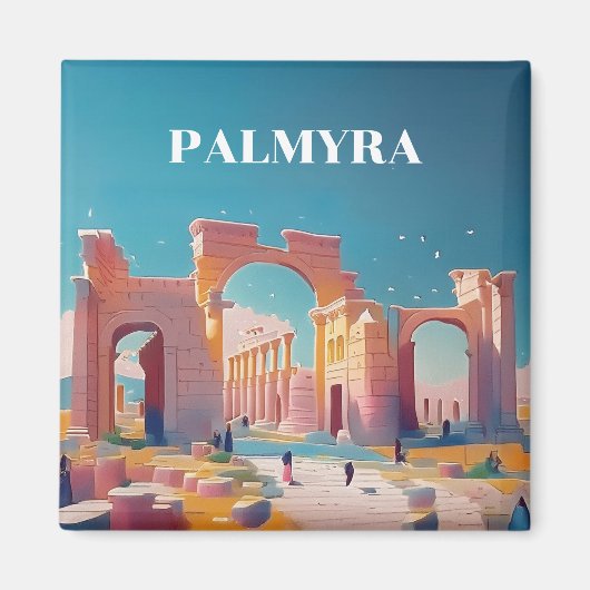 PALMYRA SYRIA RUINS مدينة تدمر تاريخ سوريا MAGNEET (Voorkant)