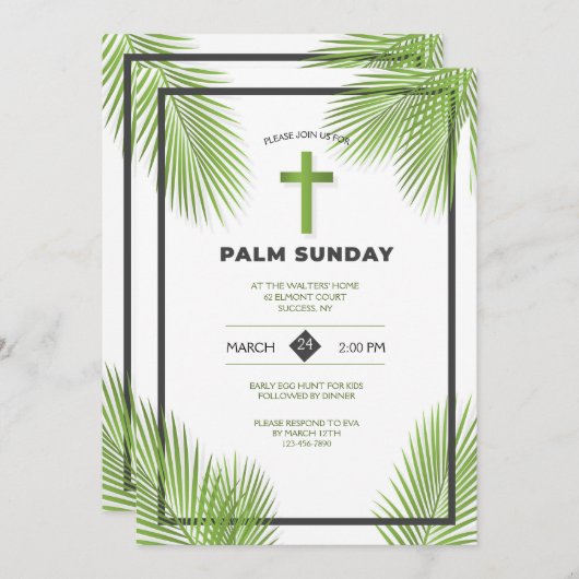 Palmzondag Frame Kaart (Voorkant / Achterkant)