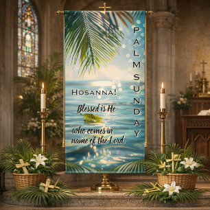 Palmzondag Hosanna Schriftuur Spandoek