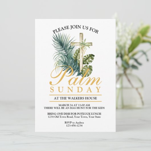Palmzondag Kaart (Staand voorkant)