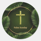Palmzondag Ronde Sticker (Voorkant)