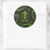 Palmzondag Ronde Sticker (Tas)