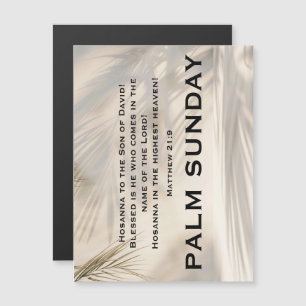 Palmzondag Schriftuur met zachte palm schaduwen
