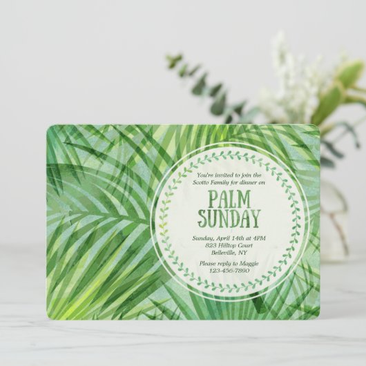 Palmzondag uitnodiging (Staand voorkant)