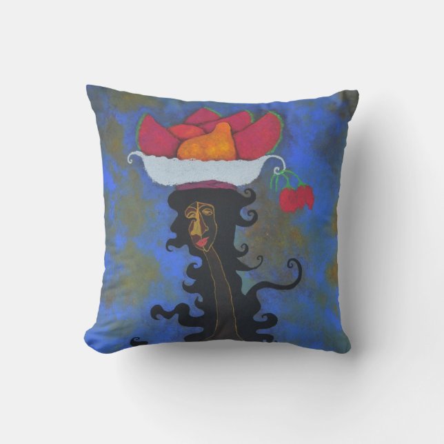 Palnasera y rosas Pillow Kussen (Voorkant)