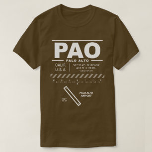 Palo Alto Airport PAO T-shirt