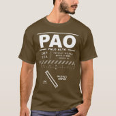 Palo Alto Airport PAO T-shirt (Voorkant)