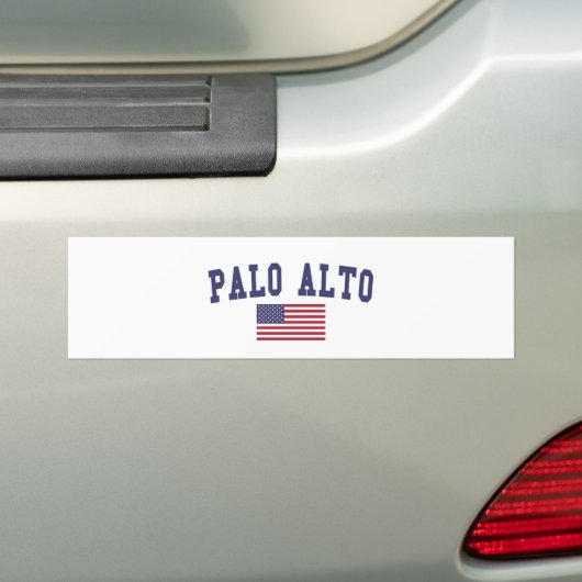 Palo Alto Amerikaanse vlag Bumpersticker (Op auto)