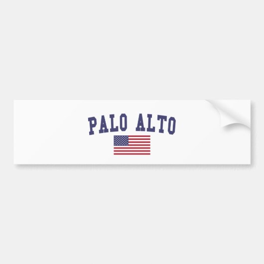 Palo Alto Amerikaanse vlag Bumpersticker (Voorkant)